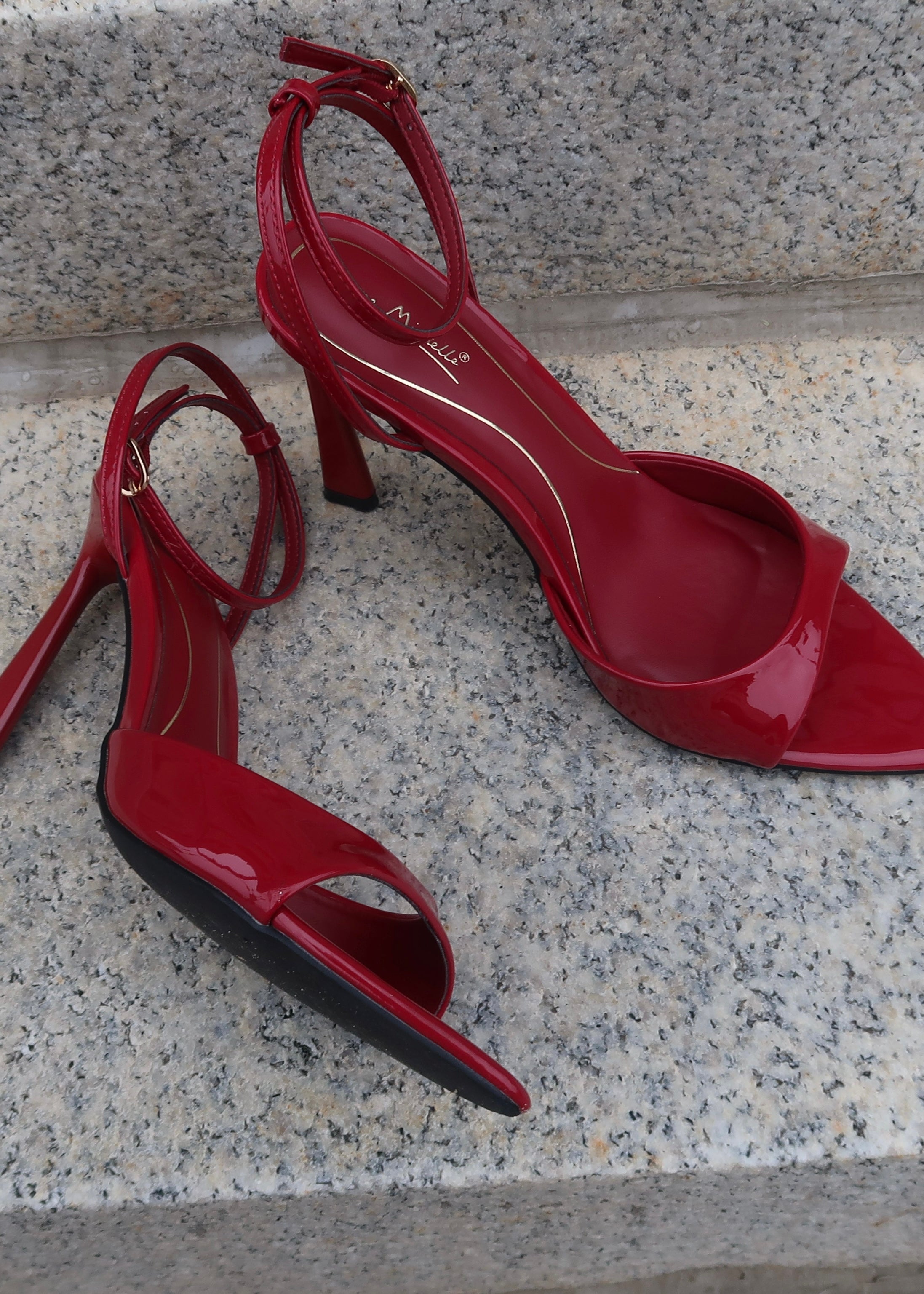 cherry red stiletto heels