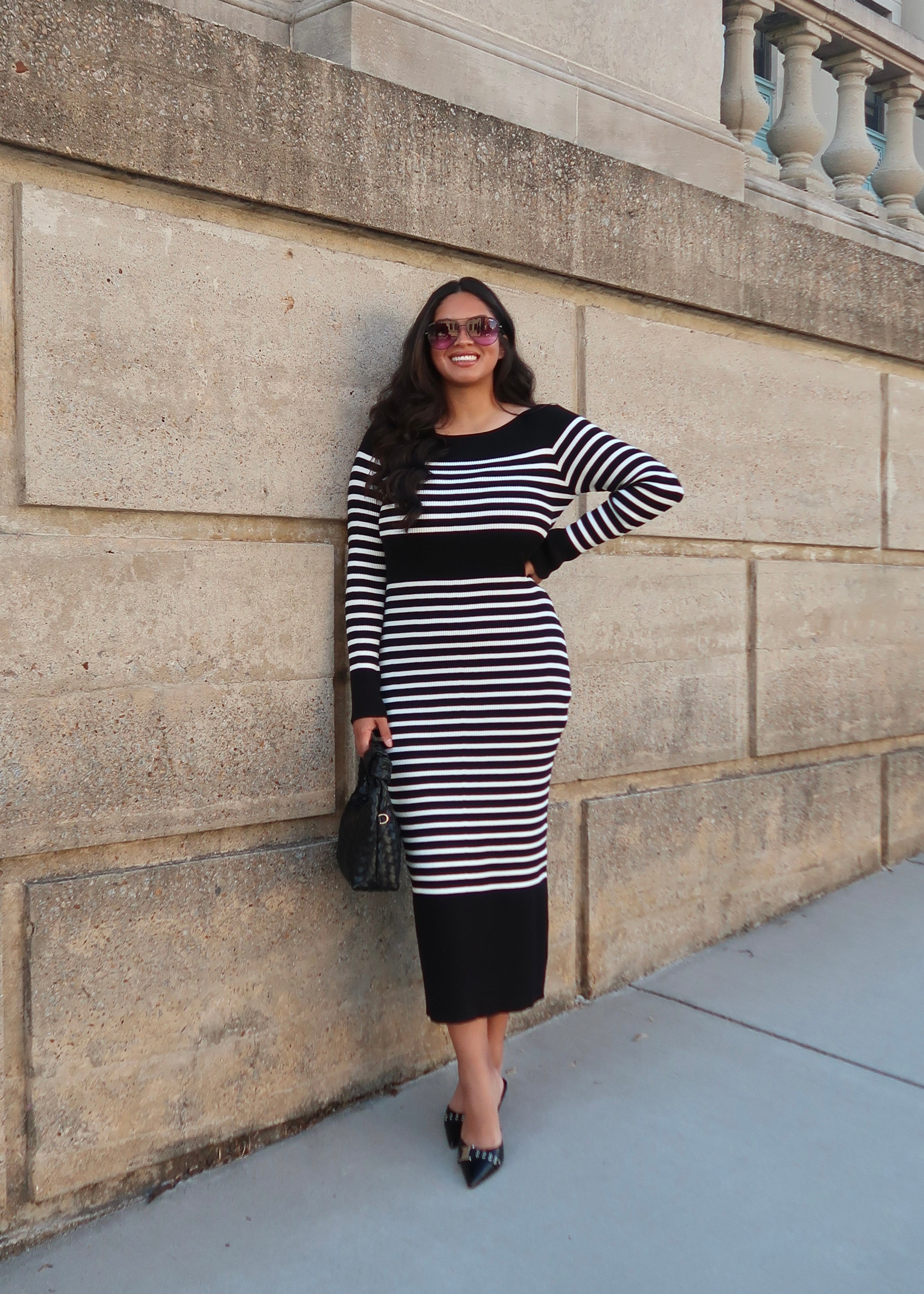 Striped Sweater Dress - Small Striped Sweater Dress - Small