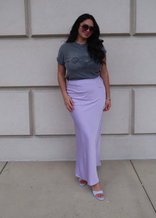 lilac maxi skirt