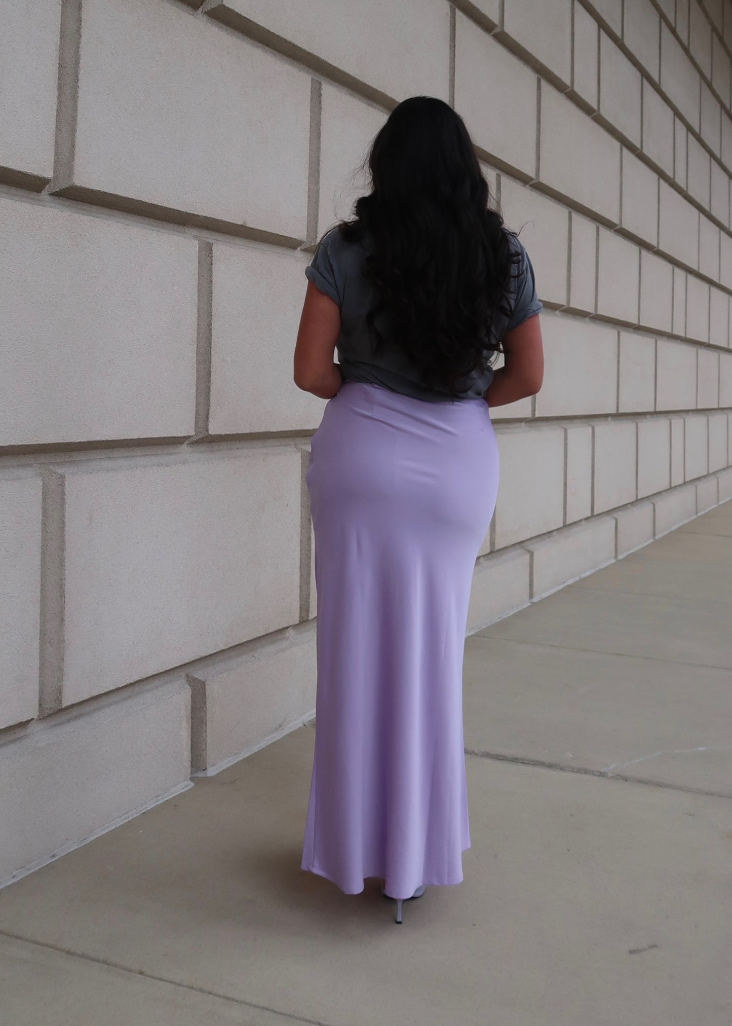 lilac maxi skirt