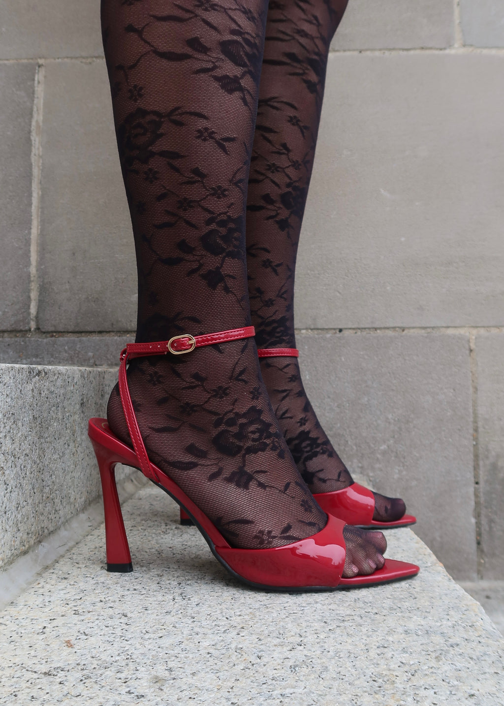 cherry red stiletto heels