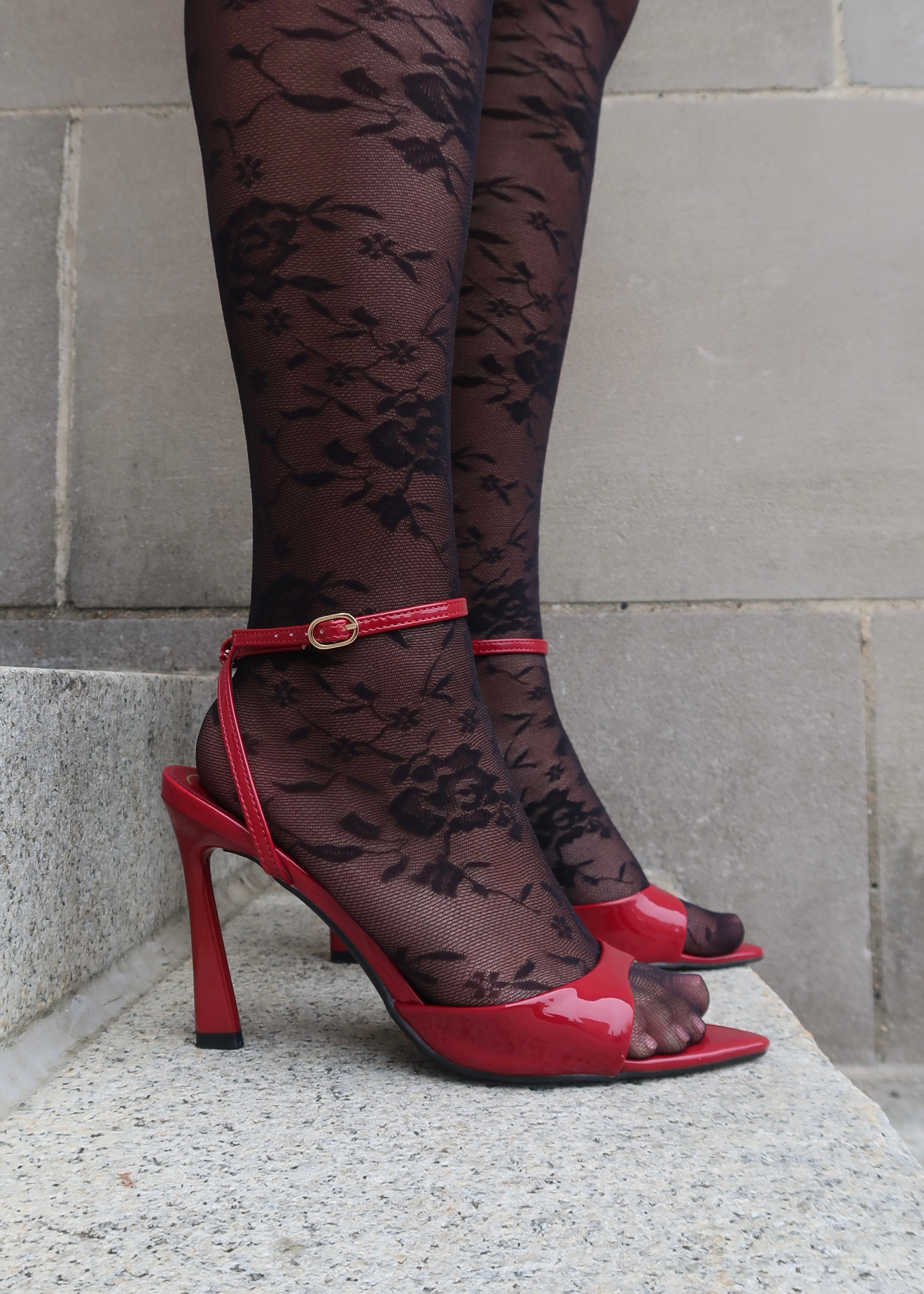 cherry red stiletto heels