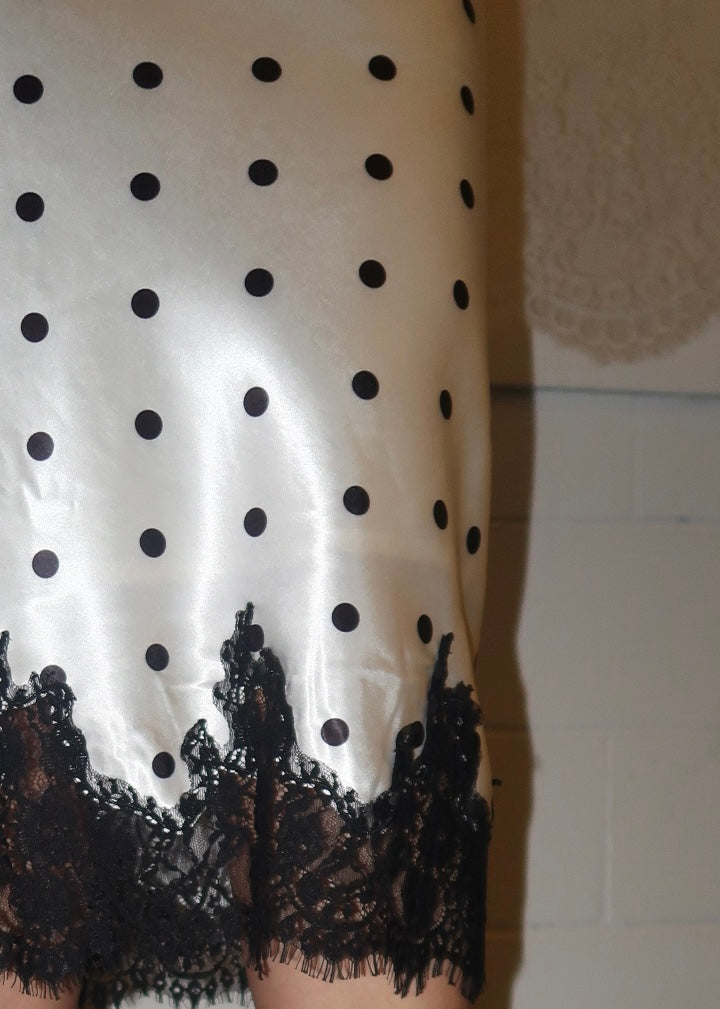 Polka Dot Lace Skirt