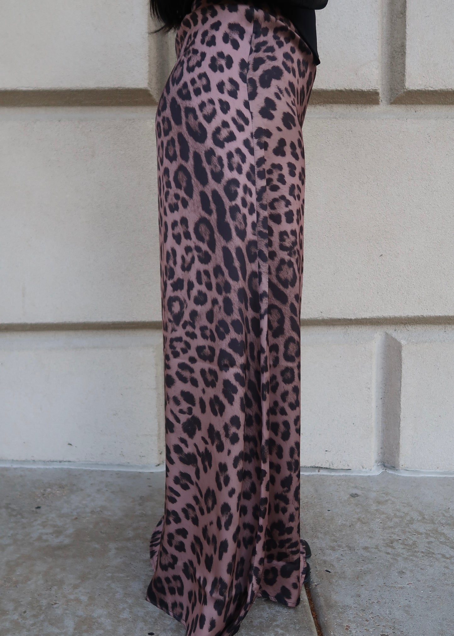 leopard print maxi skirt