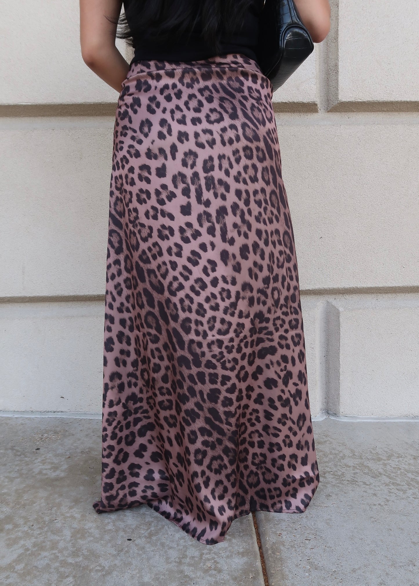 leopard print maxi skirt