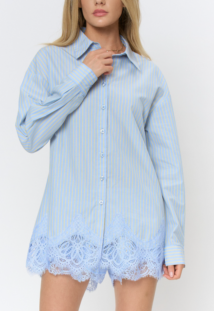 Lace Hem Blouse